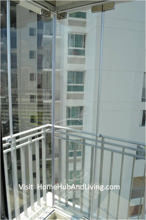 Improve Your Balcony Compound More Hygiene Than Before: Reduce Dust and Water Entering Your Compound Interior View perfect finishing Closed Frameless Doors for Ang Mo Kio HDB DBSS Balcony Glass Curtain Folding Flying Improve Your Balcony Compound More Hygiene Than Before: Reduce Dust and Water Entering Your Compound