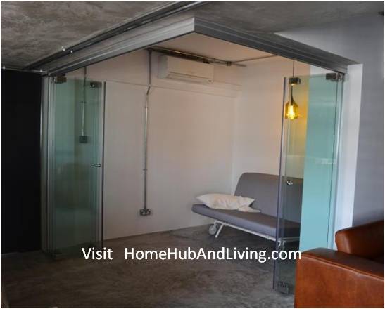 Frameless Door system Flexible Study Room All Glass Panels Collapse Position Official Site of Latest Frameless Doors System & Flying Door Designs: Space Design Solutions for protecting Home Balcony, Patio, Room Dividers, Home Office, Office Partition, Co Space Solutions and more!